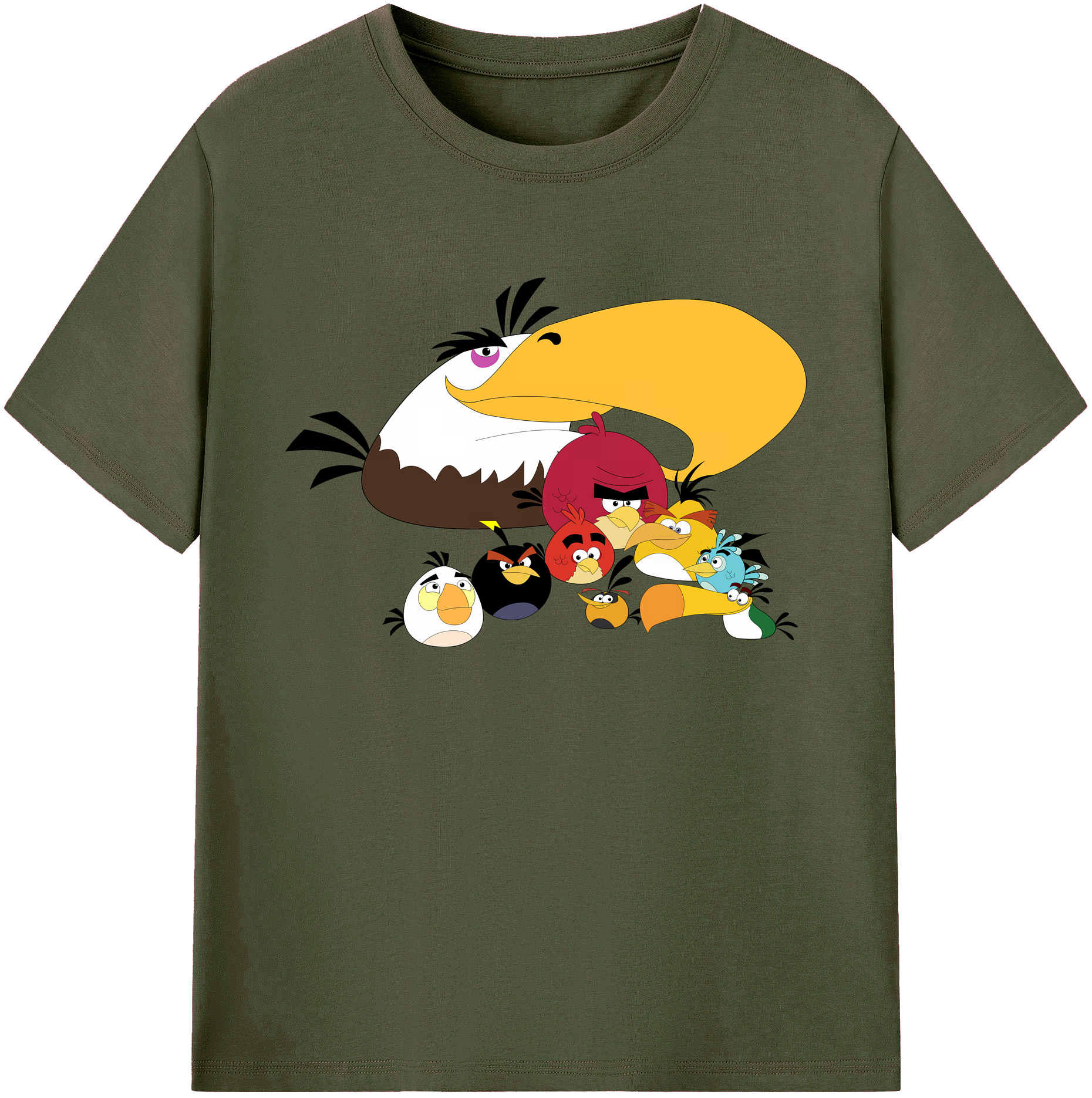 （画像用） Angry Birds アングリーバード 綿100％ メンズ半袖Tシャツ｜肌触りやわらか＆通気性